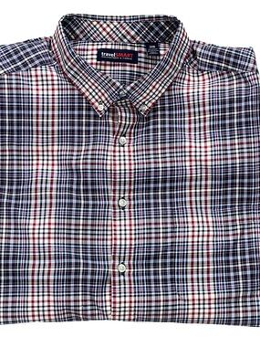 Roundtree & Yorke TravelSmart Long Sleeve Plaid Shirt Men’s 2XB